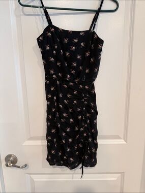 Aeropostale Black Mini Dress with Pink & White Floral Print